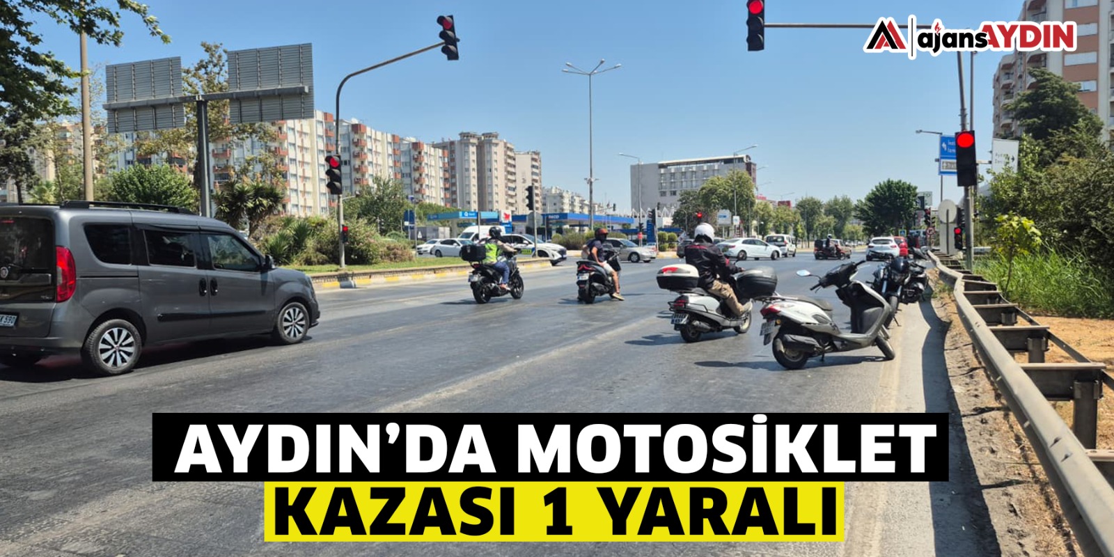Aydın’da motosiklet kazası!  1 yaralı
