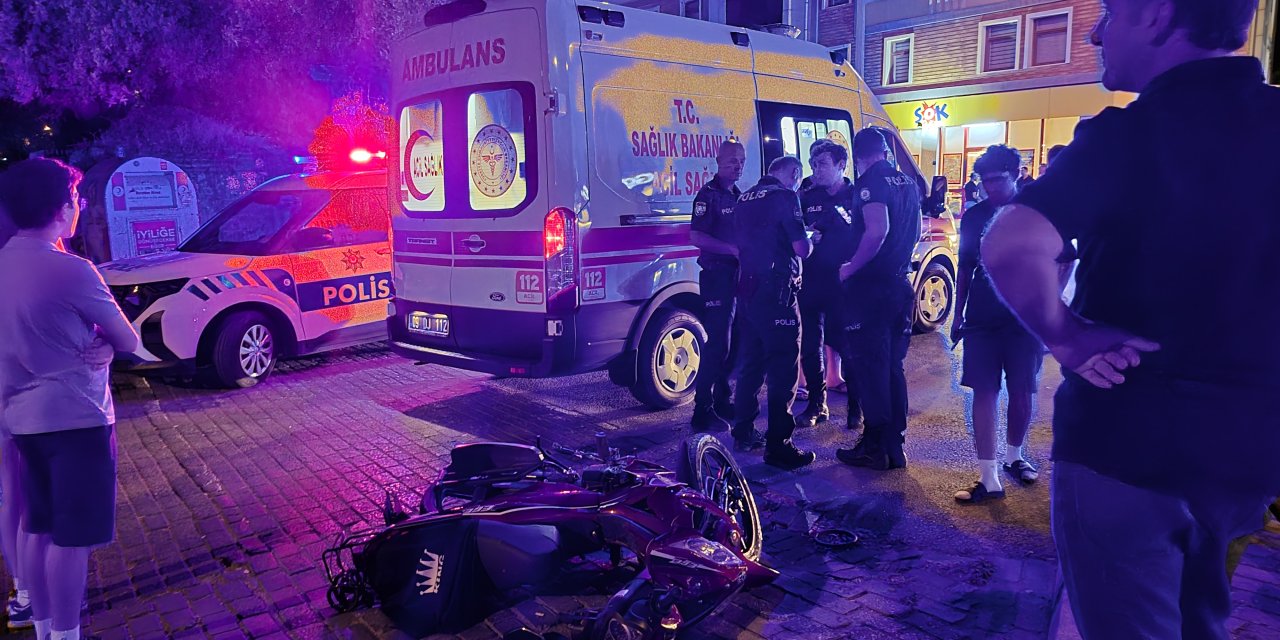 Aydın'da kaza! Bir kişi yaralandı motosiklet hurdaya döndü