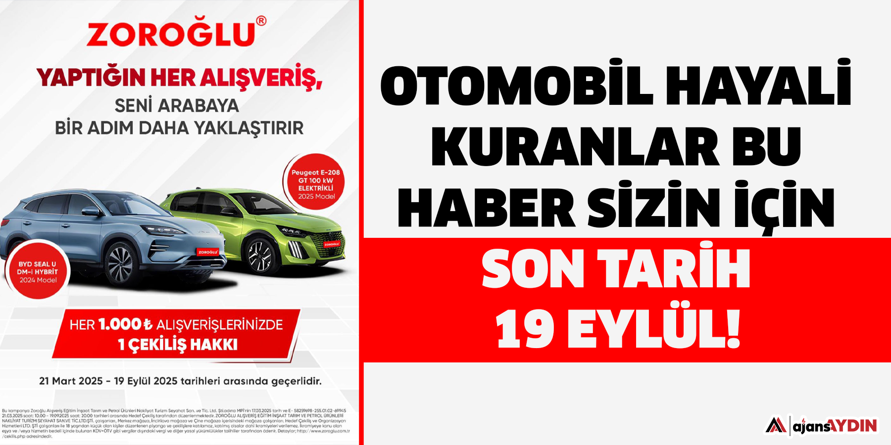 Otomobil  hayali kuranlar  bu haber sizin için  Son tarih 19 Eylül!