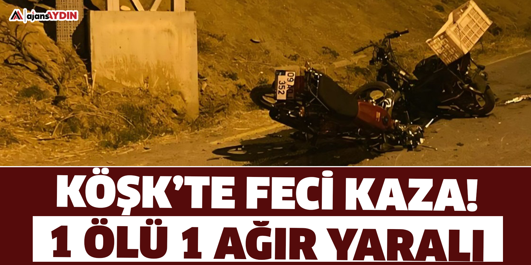 Aydın'da feci kaza! 1 ölü 1 ağır yaralı
