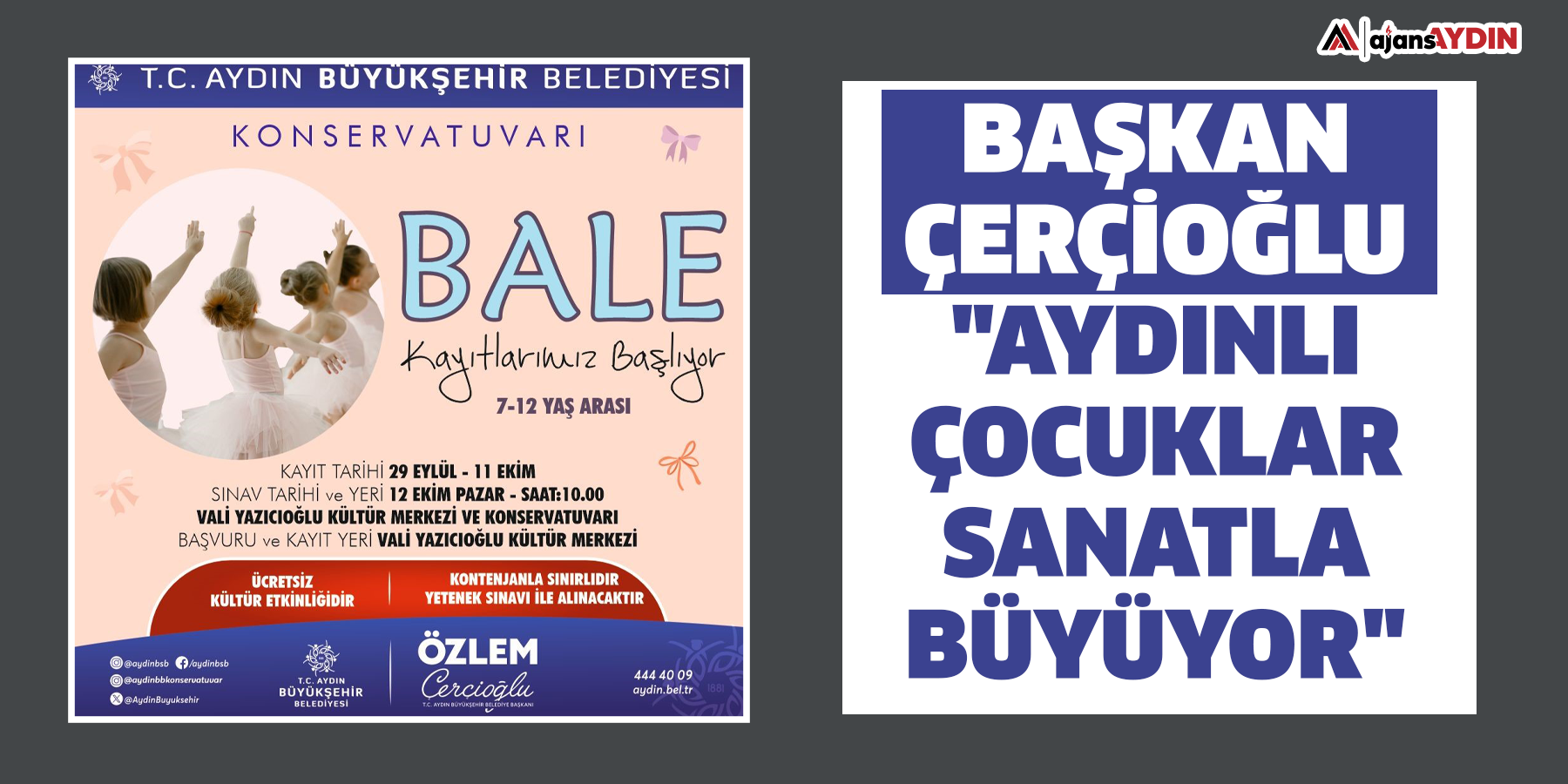 Başkan Çerçioğlu: "Aydınlı çocuklar sanatla büyüyor"