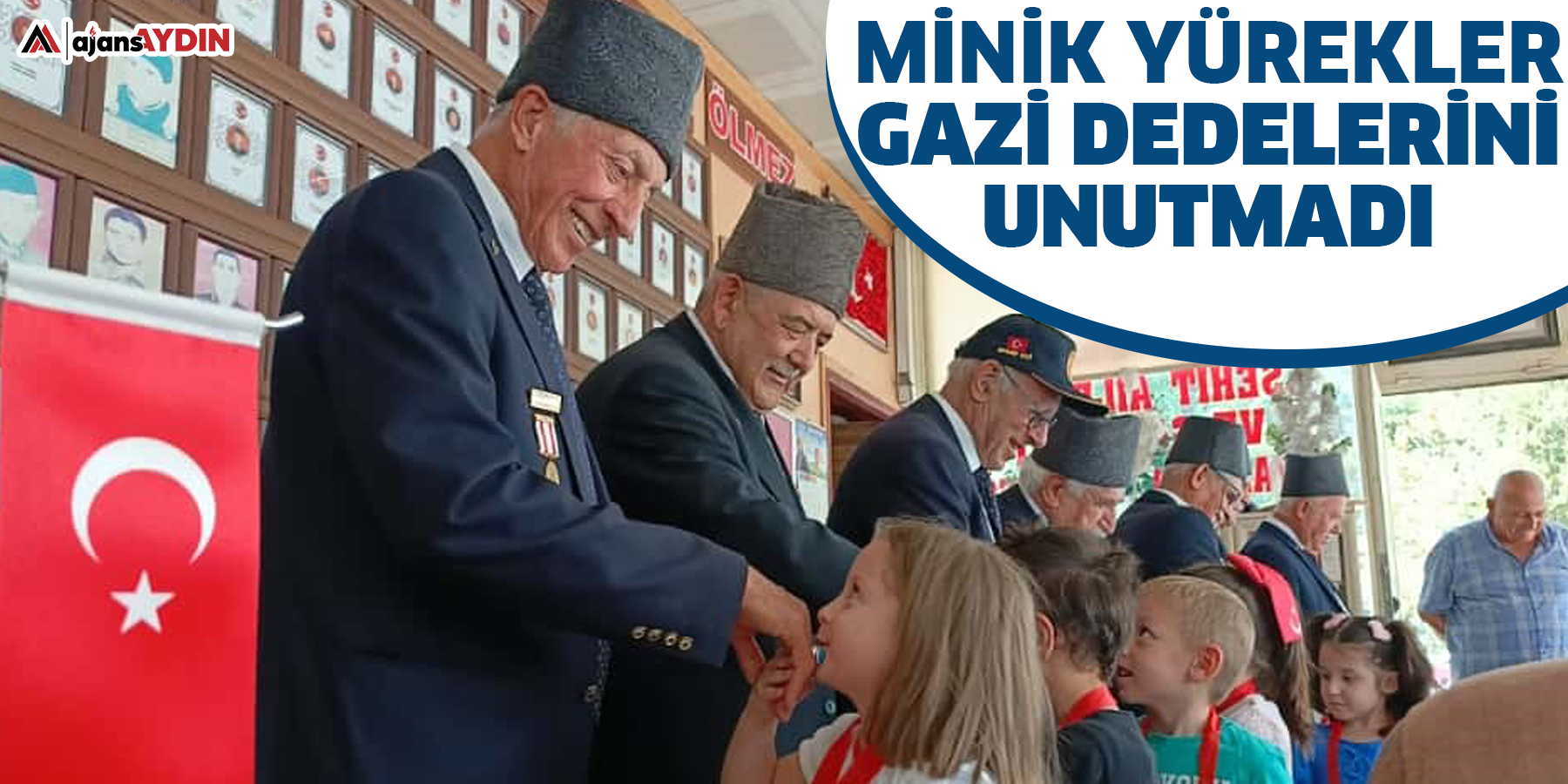 Minik yürekler, gazi dedelerini unutmadı