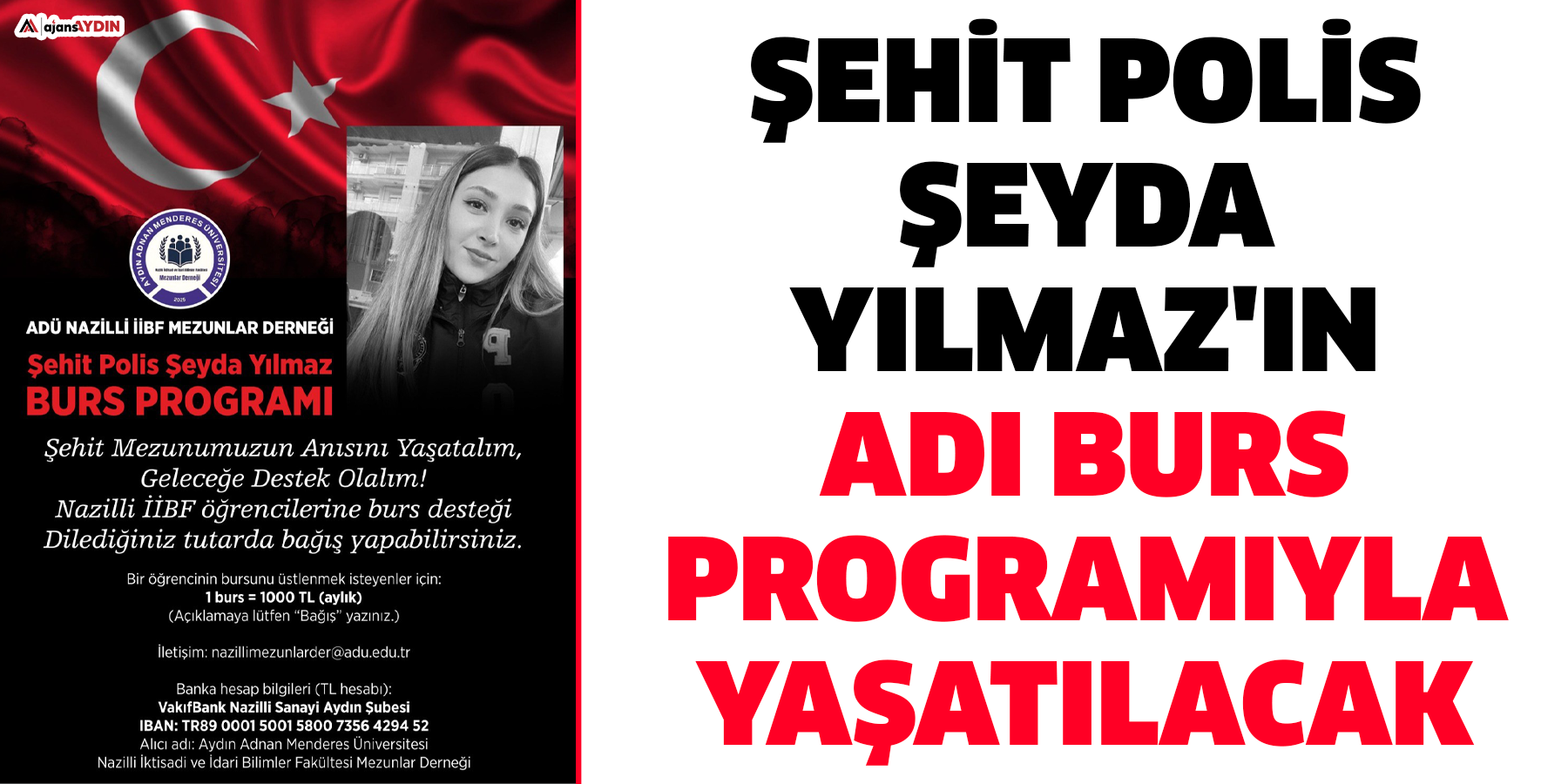 Şehit Polis Şeyda Yılmaz'ın adı burs programıyla yaşatılacak