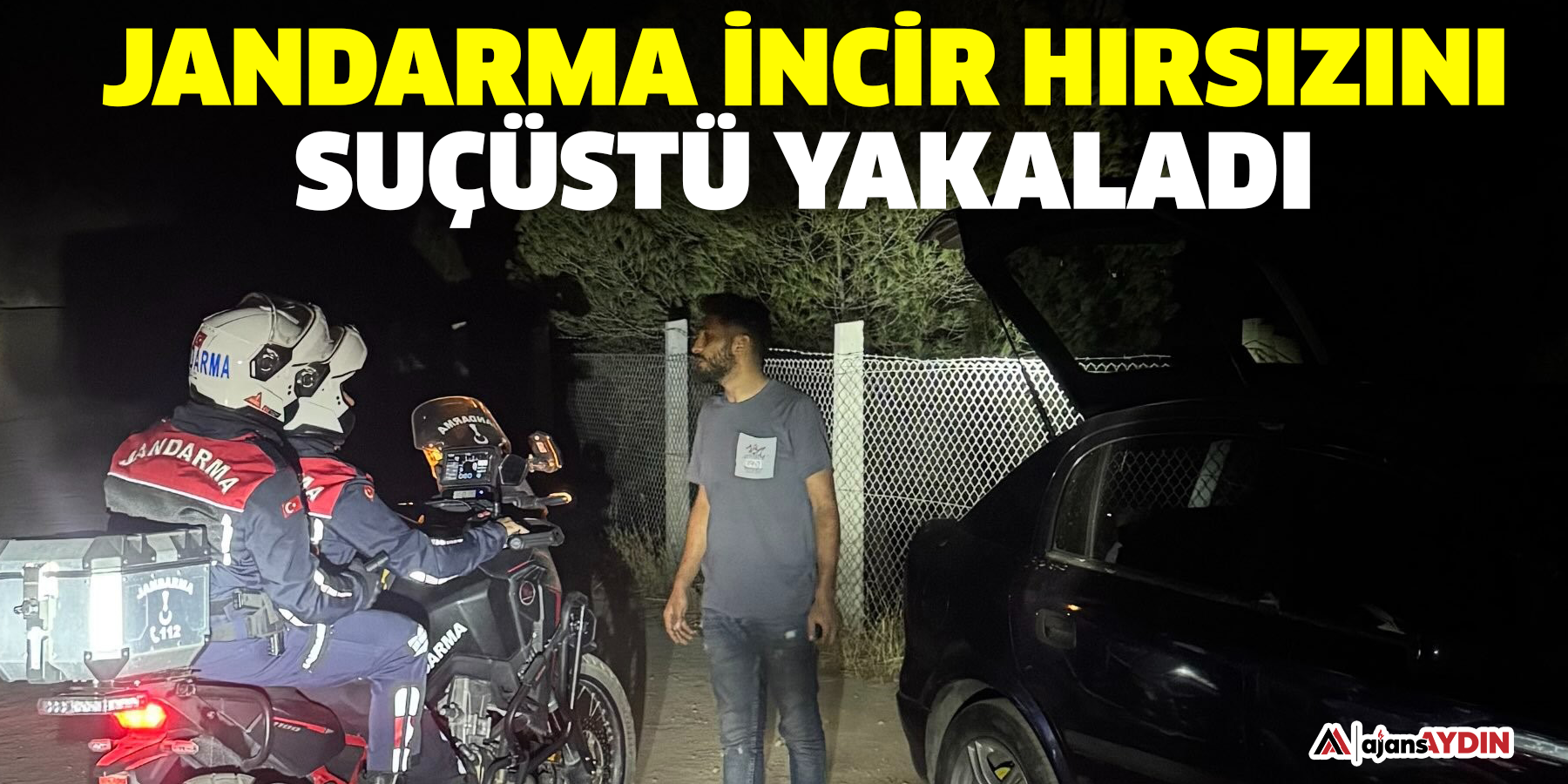 Jandarma incir hırsızını suçüstü yakaladı