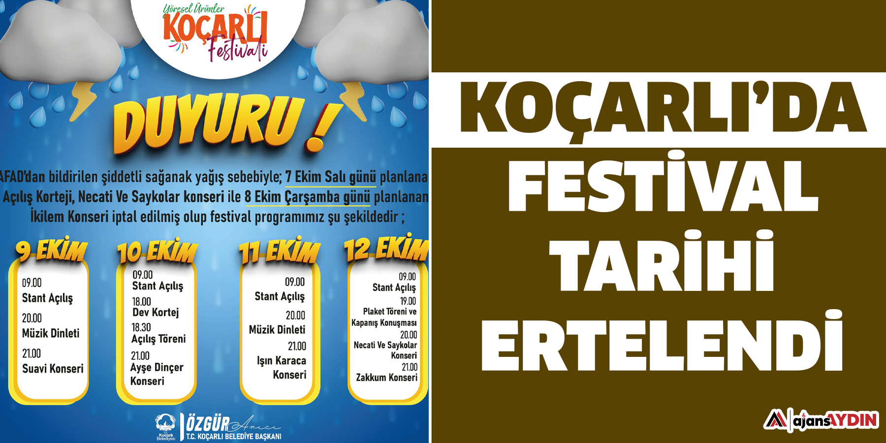 Koçarlı’da festival tarihi ertelendi