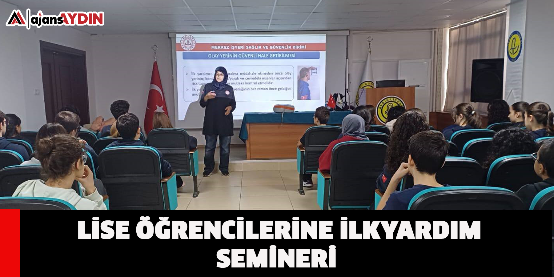 Lise öğrencilerine ilkyardım semineri