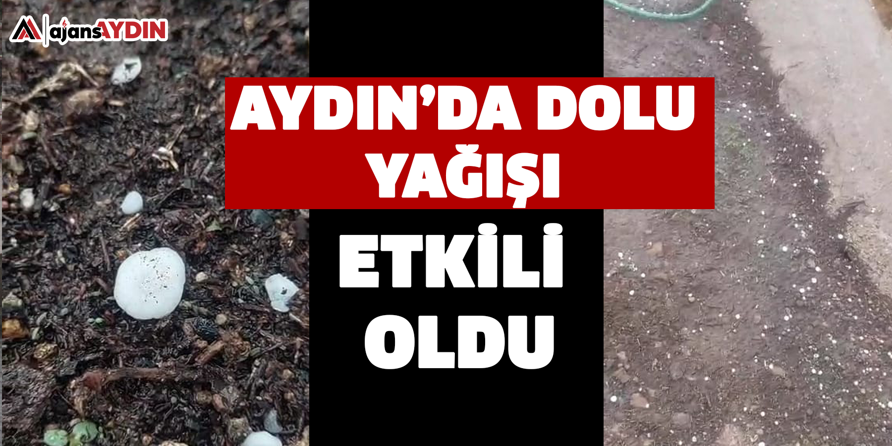 Aydın’da dolu yağışı etkili oldu