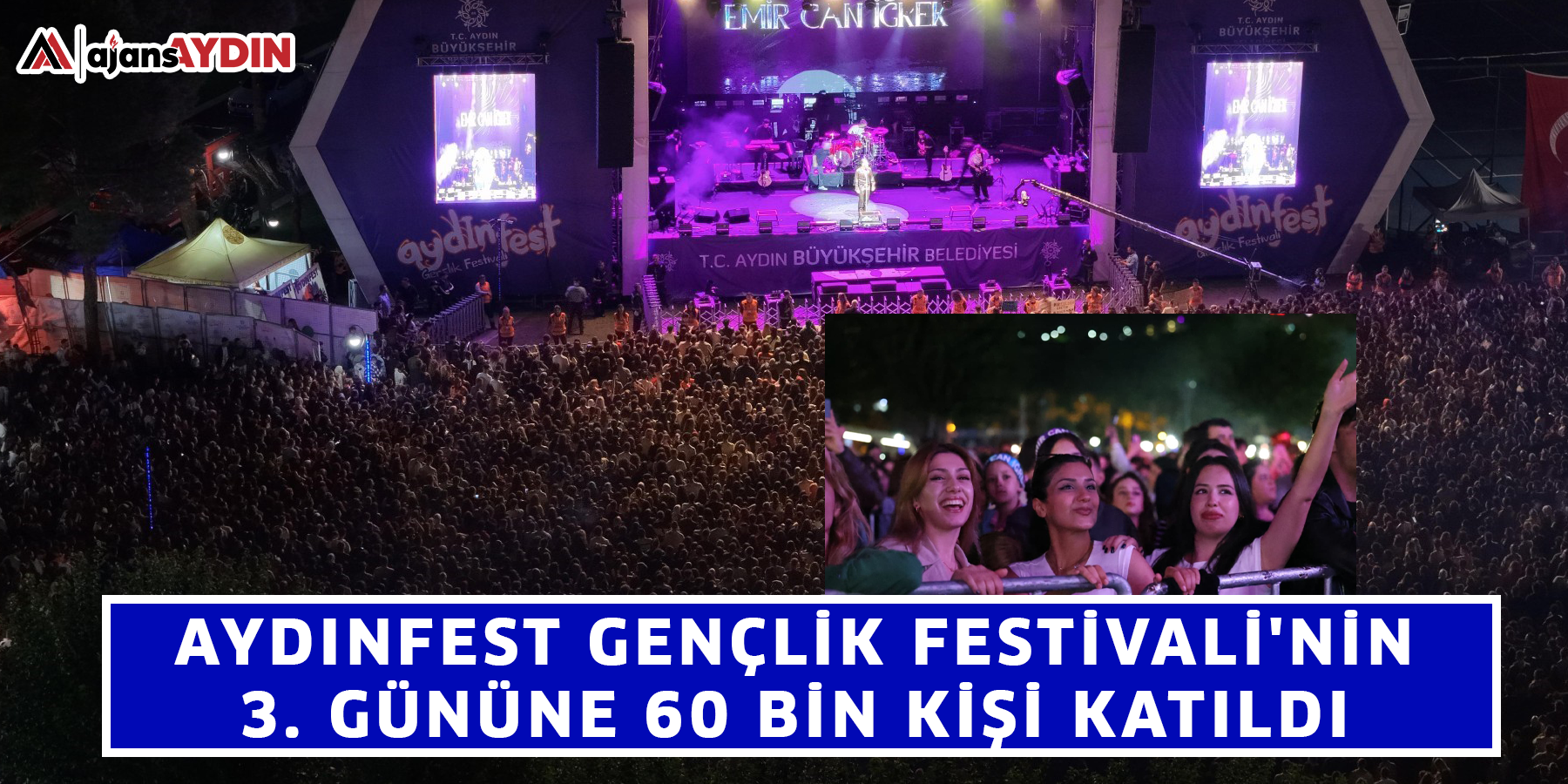 Aydınfest Gençlik Festivali'nin 3. gününe 60 bin kişi katıldı