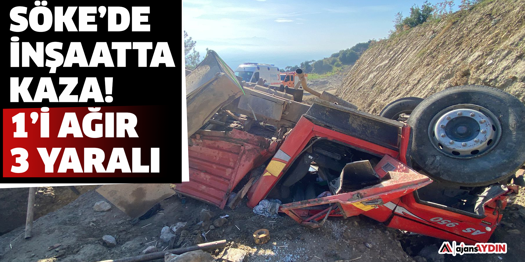 İnşaatta kaza!  1’i ağır 3 yaralı