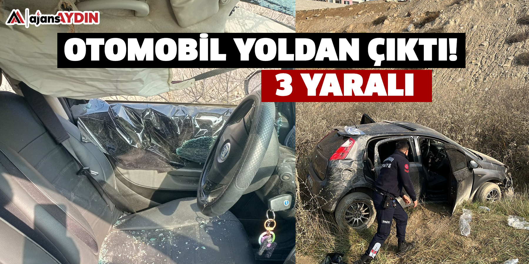 Otomobil yoldan çıktı! 3 yaralı