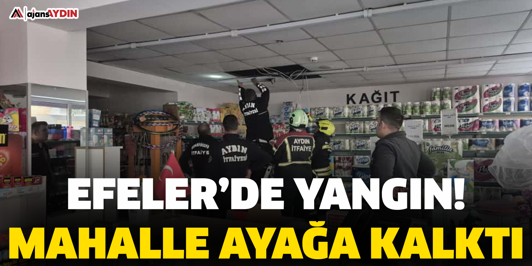 Efeler’de yangın!  Mahalle ayağa kalktı