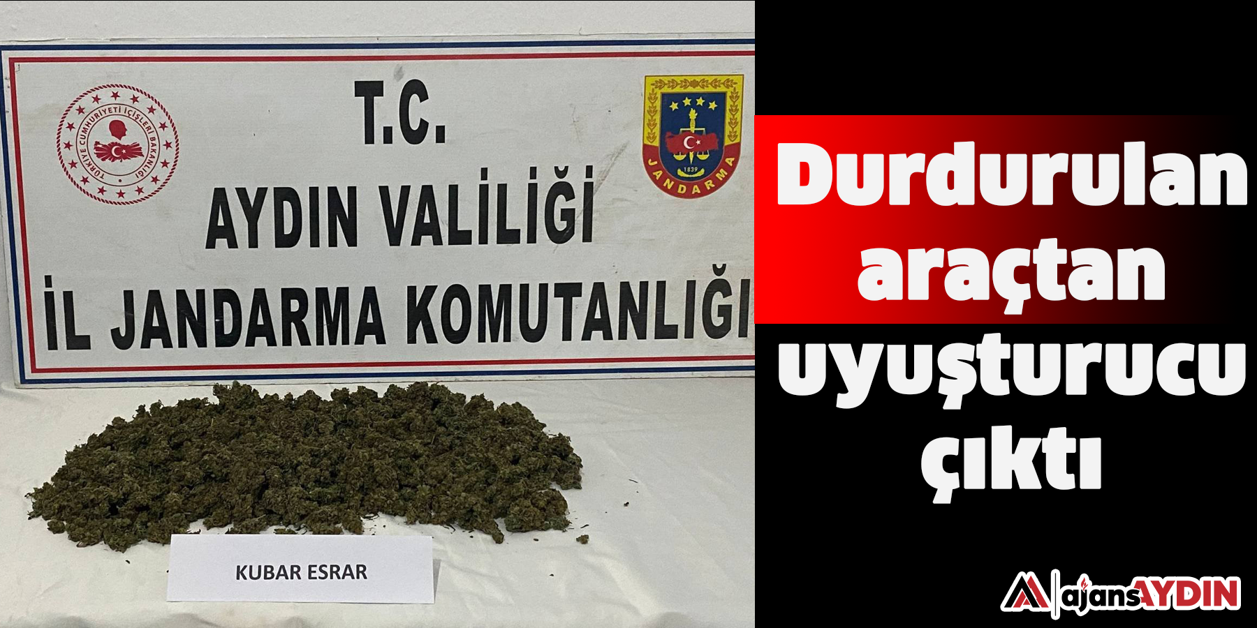 Durdurulan araçtan uyuşturucu çıktı