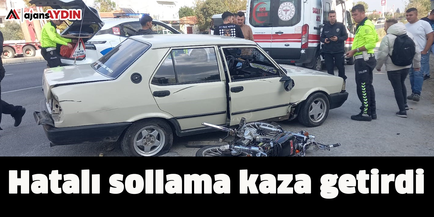 Hatalı sollama kaza getirdi