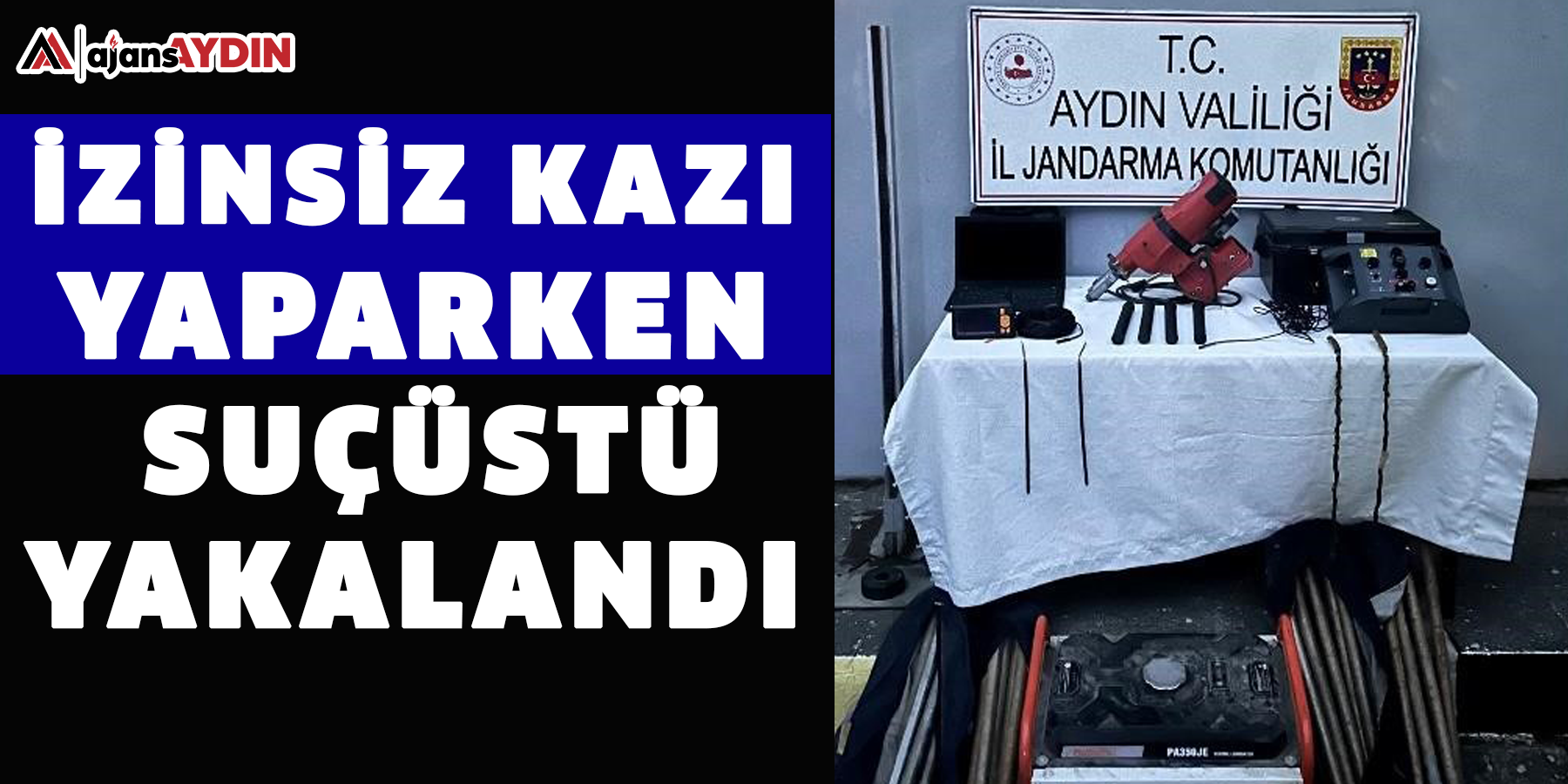 İzinsiz kazı yaparken suçüstü yakalandı