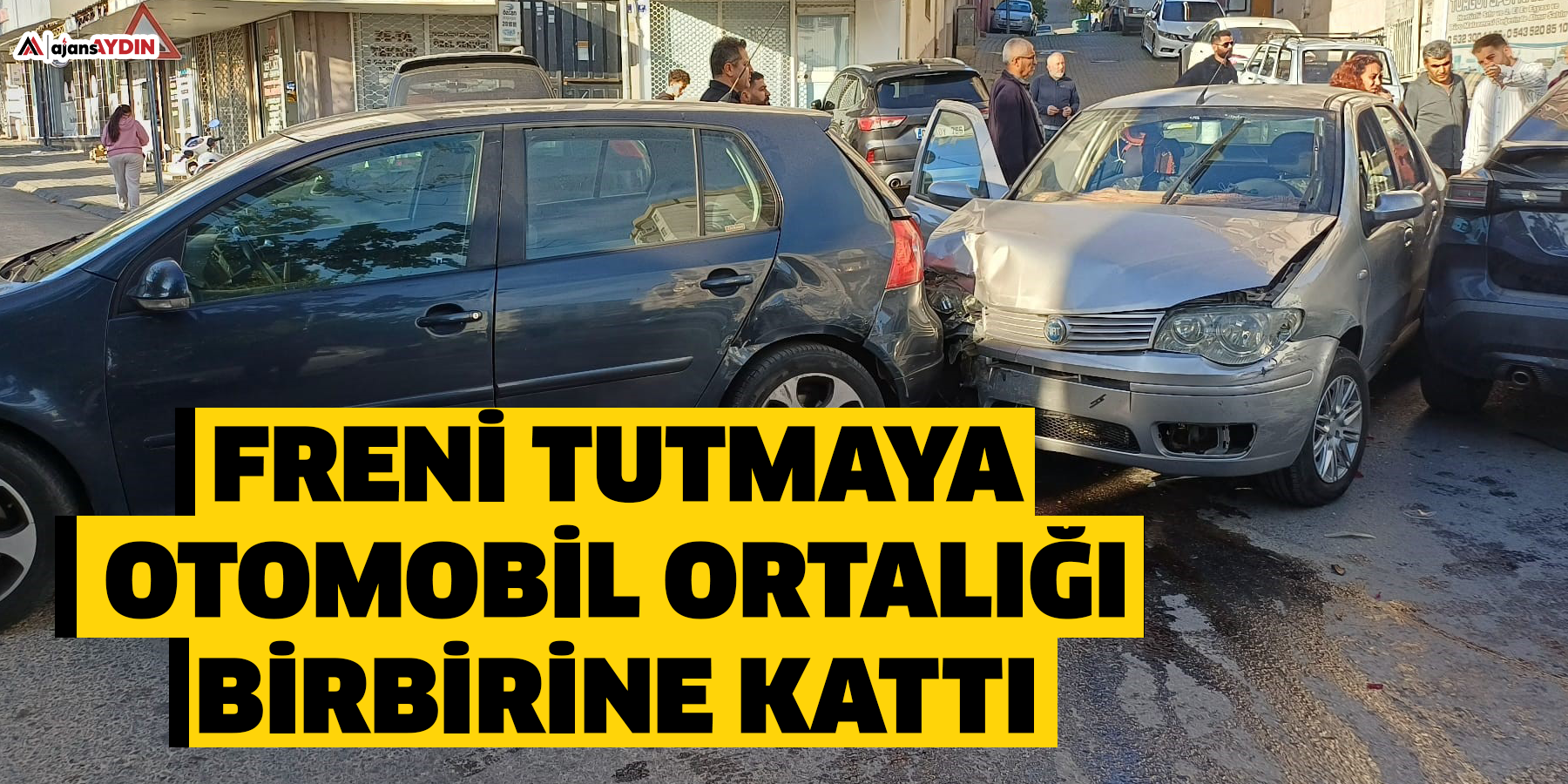 Freni tutmaya otomobil ortalığı birbirine kattı