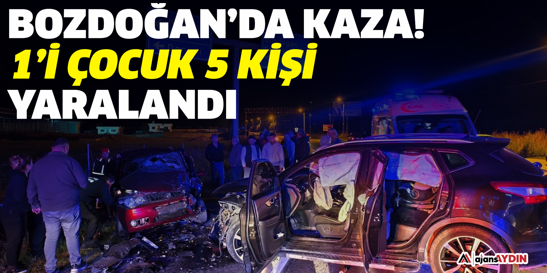 Bozdoğanda kaza!  1’i çocuk 5 kişi yaralandı