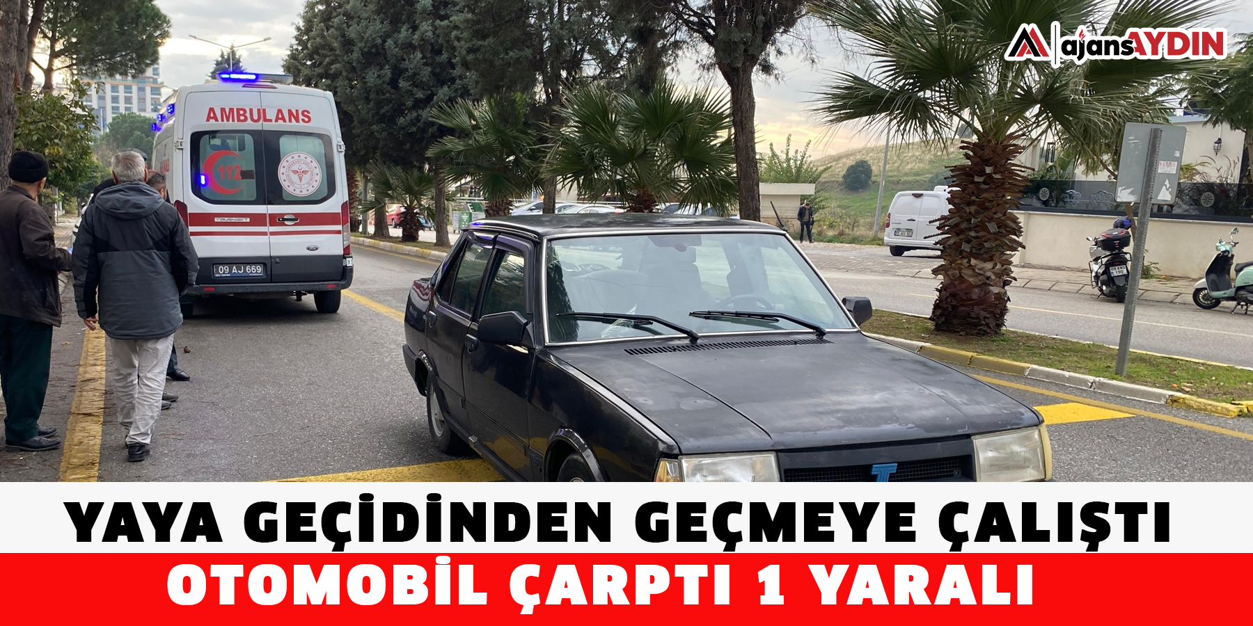 Yaya geçidinden geçmeye çalıştı, otomobil çarptı: 1 yaralı