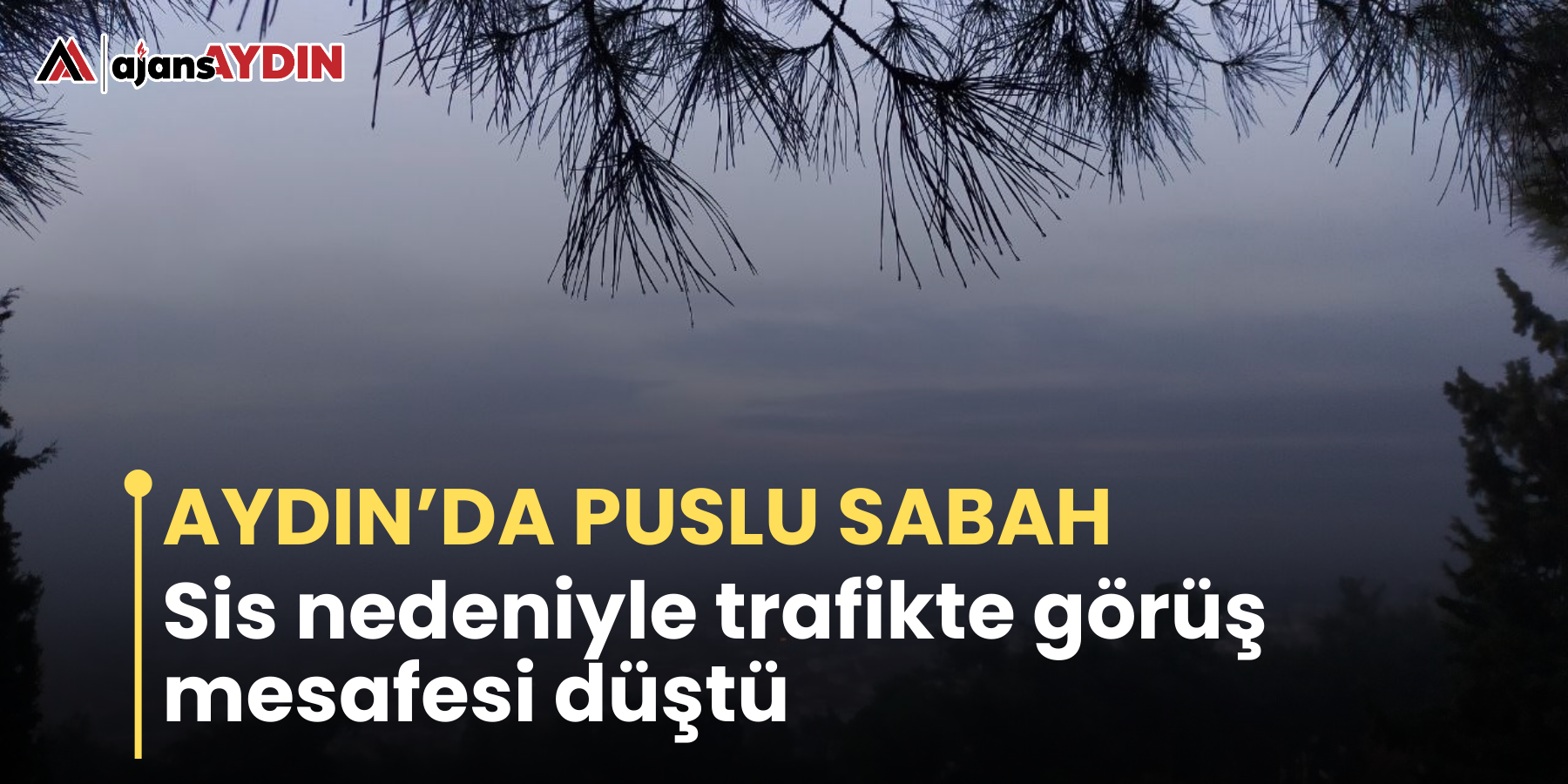 Aydın’da puslu sabah Sis nedeniyle trafikte görüş mesafesi düştü