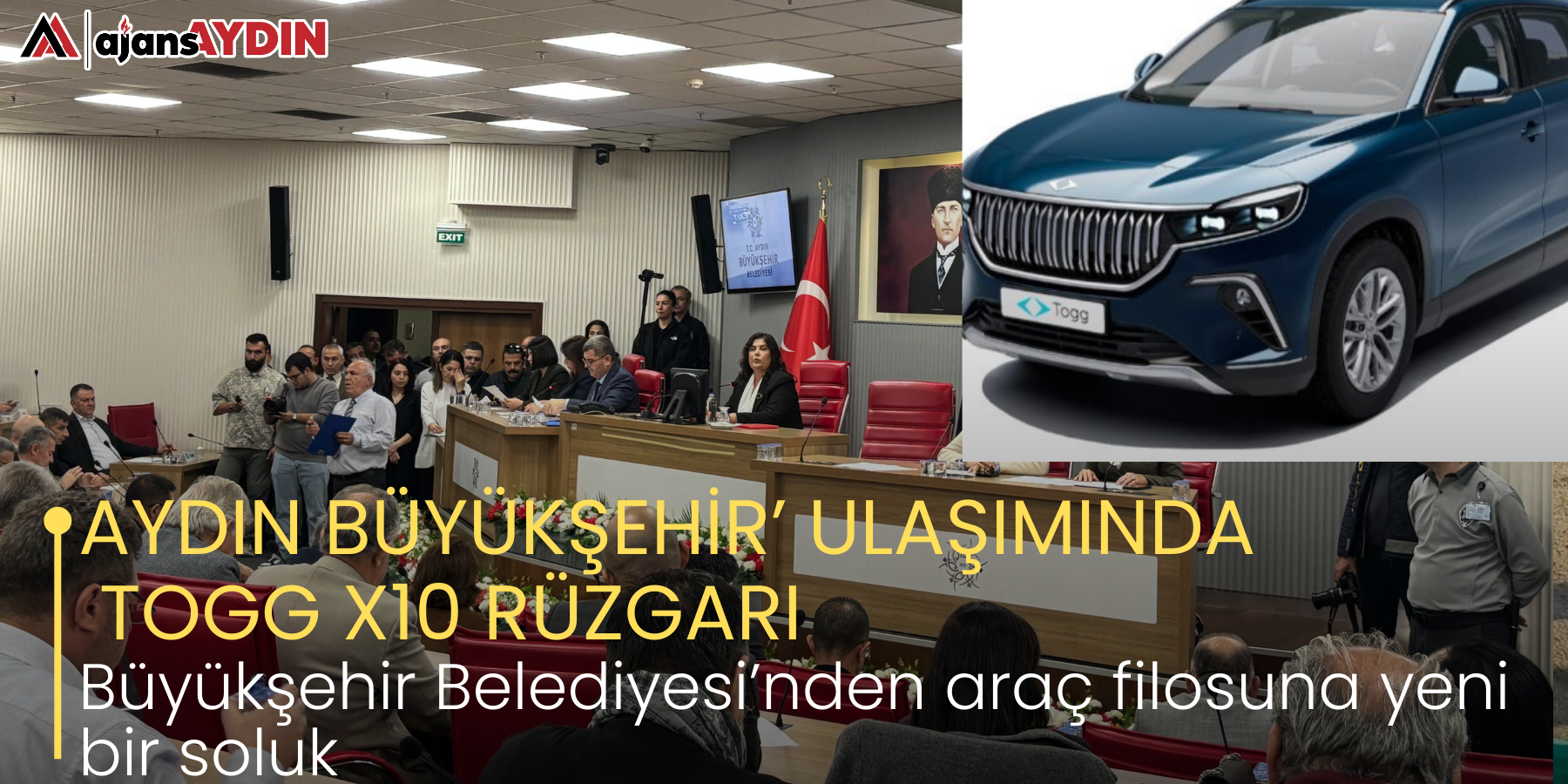 AYDIN BÜYÜKŞEHİR’ ULAŞIMINDA TOGG X10 RÜZGARI Büyükşehir Belediyesi’nden araç filosuna yeni bir soluk