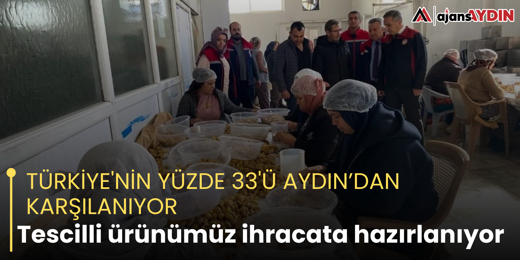 TÜRKİYE'NİN YÜZDE 33'Ü AYDIN’DAN KARŞILANIYOR     Tescilli ürünümüz ihracata hazırlanıyor