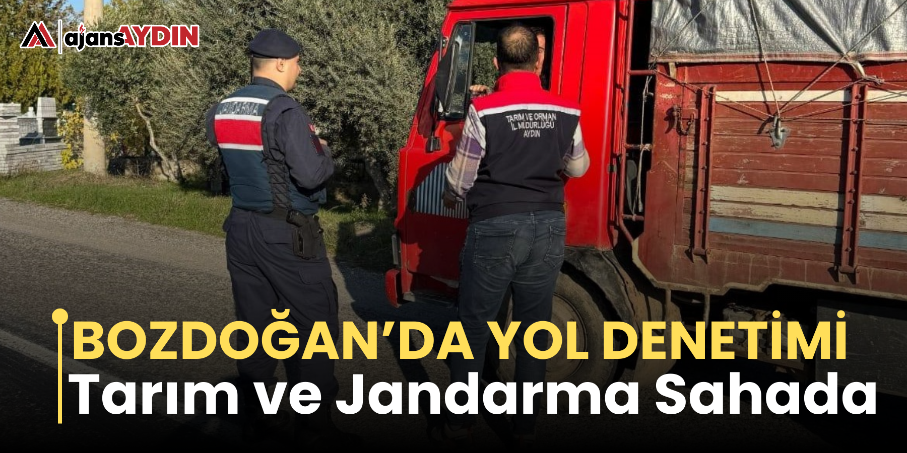 Bozdoğan’da Yol Denetimi  Tarım ve Jandarma Sahada