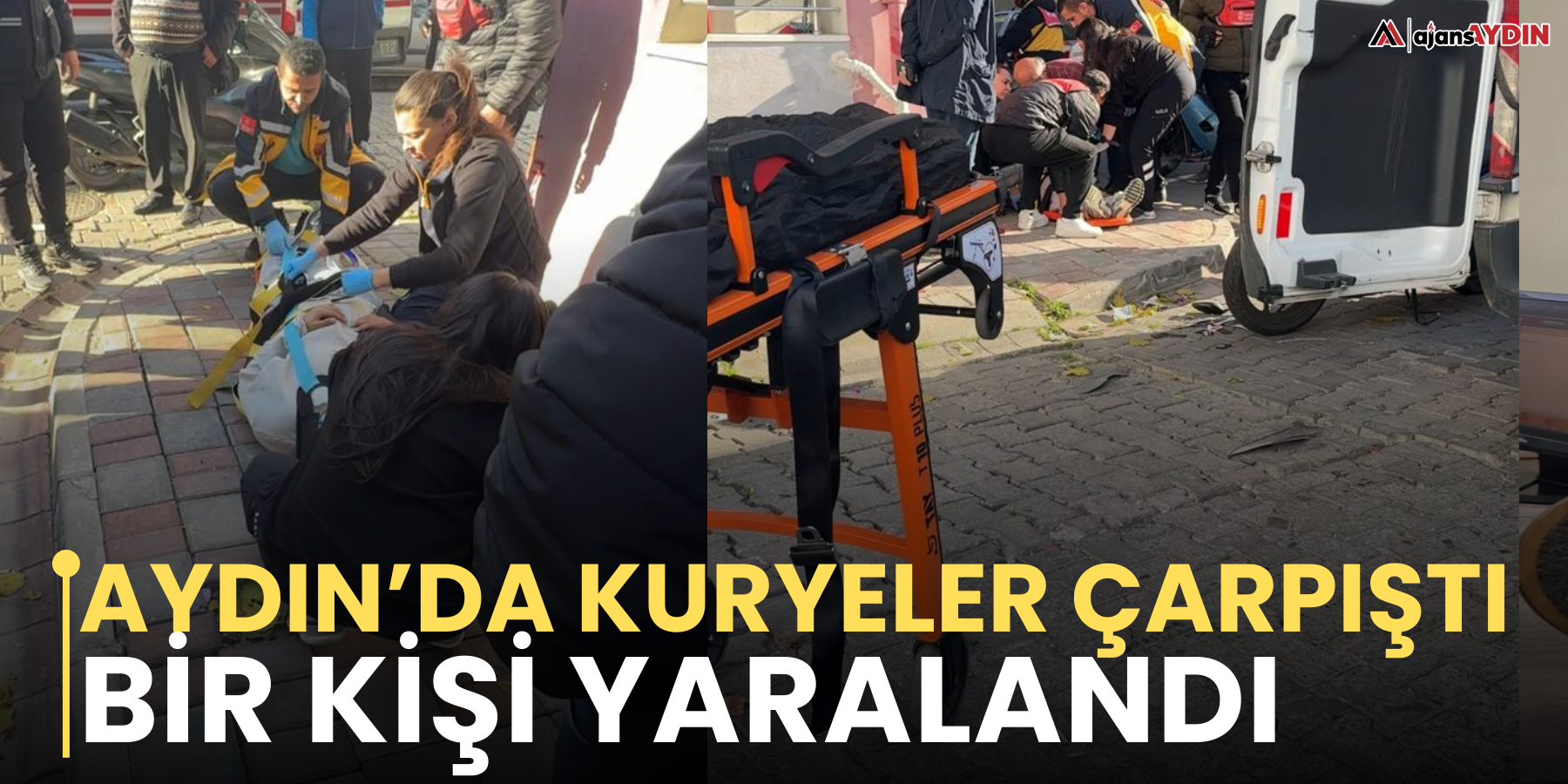 Kuryeler çarpıştı Bir kişi yaralandı