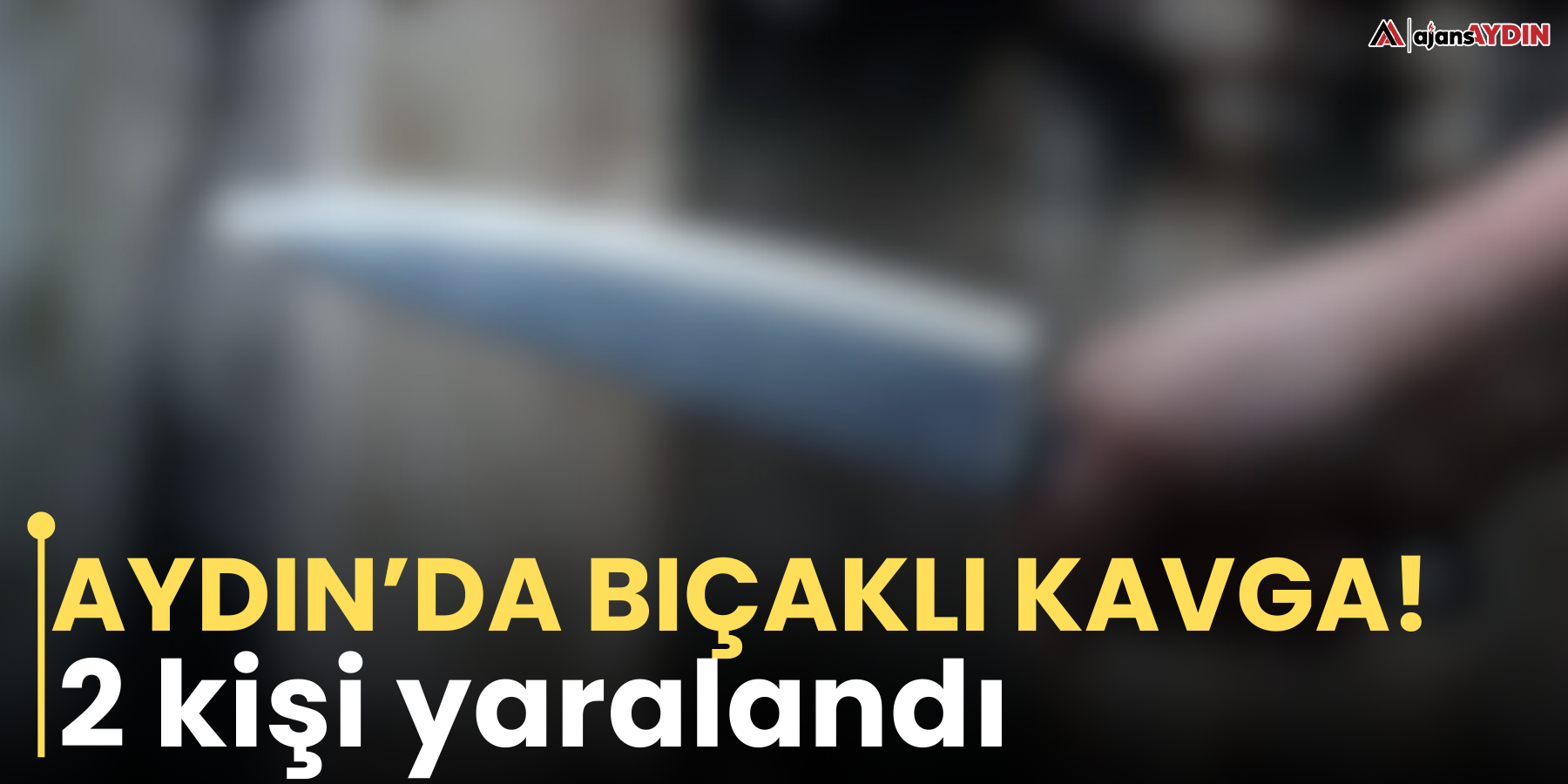 Aydın’da bıçaklı kavga!  2 kişi yaralandı