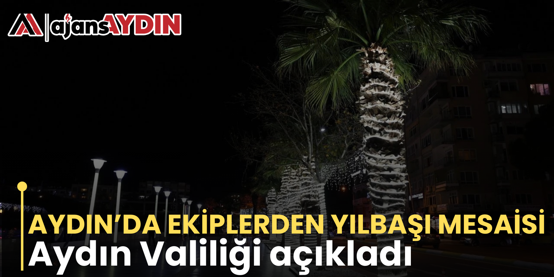 AYDIN’DA EKİPLERDEN YILBAŞI MESAİSİ Aydın Valiliği açıkladı