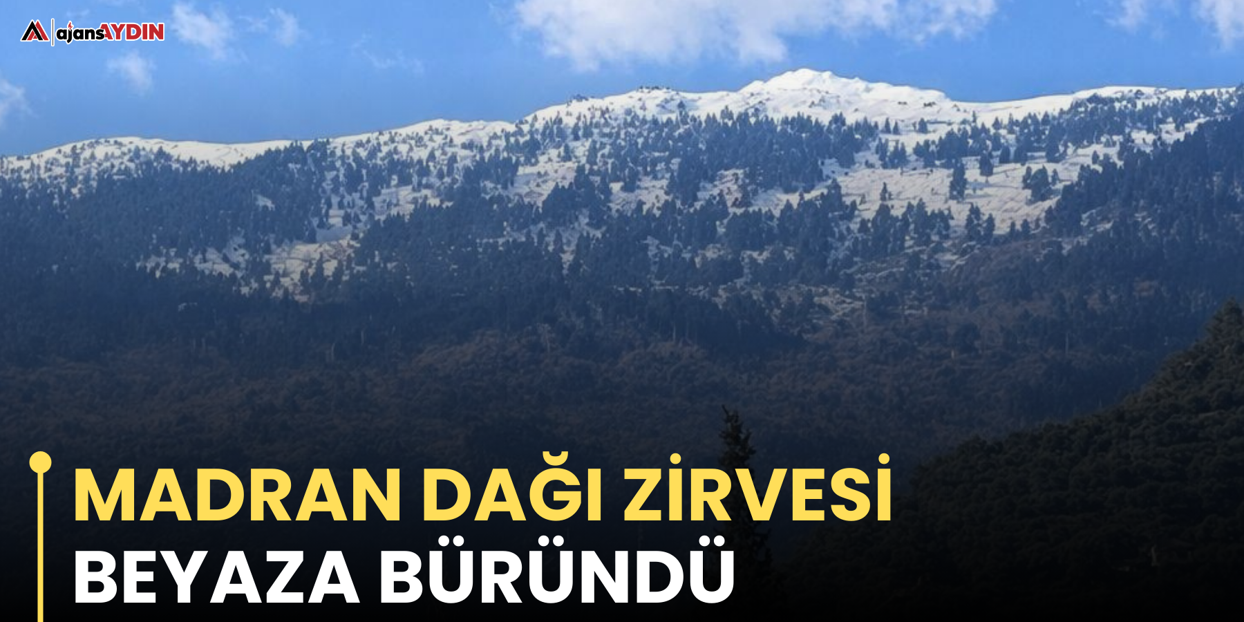Madran Dağı zirvesi beyaza büründü