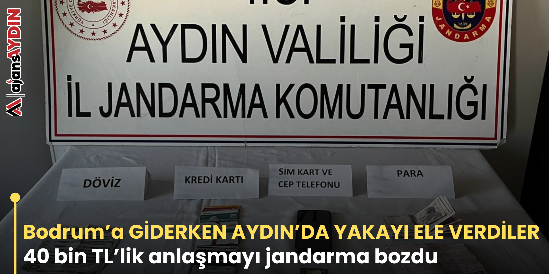 Bodrum’a GİDERKEN AYDIN’DA YAKAYI ELE VERDİLER   40 bin TL’lik anlaşmayı jandarma bozdu