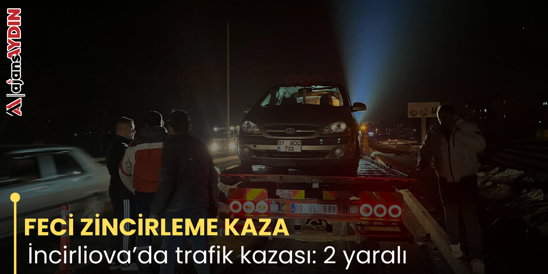 FECİ ZİNCİRLEME KAZA  İncirliova’da trafik kazası: 2 yaralı