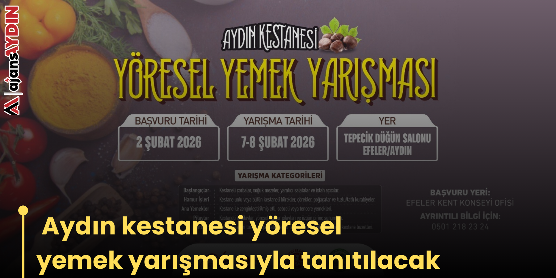 Aydın kestanesi yöresel yemek yarışmasıyla tanıtılacak