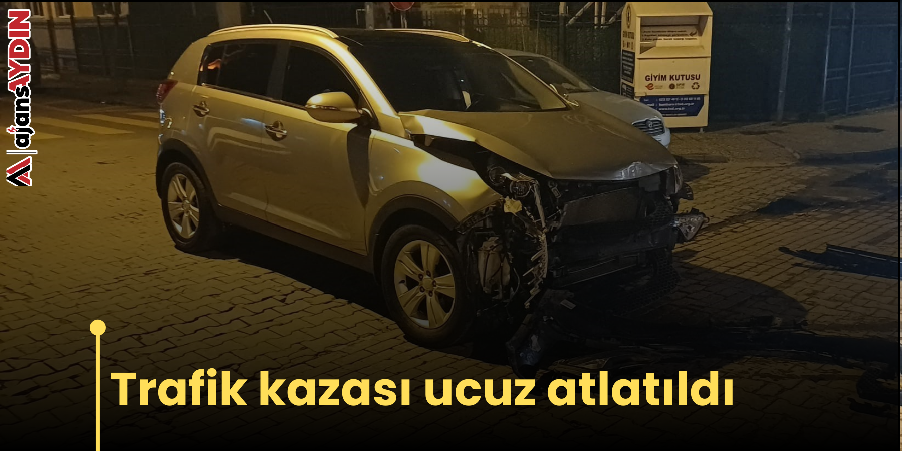 Trafik kazası ucuz atlatıldı