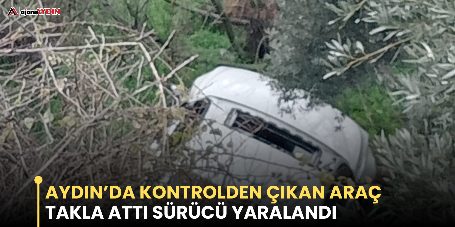 Aydın’da kontrolden çıkan araç takla attı Sürücü yaralandı