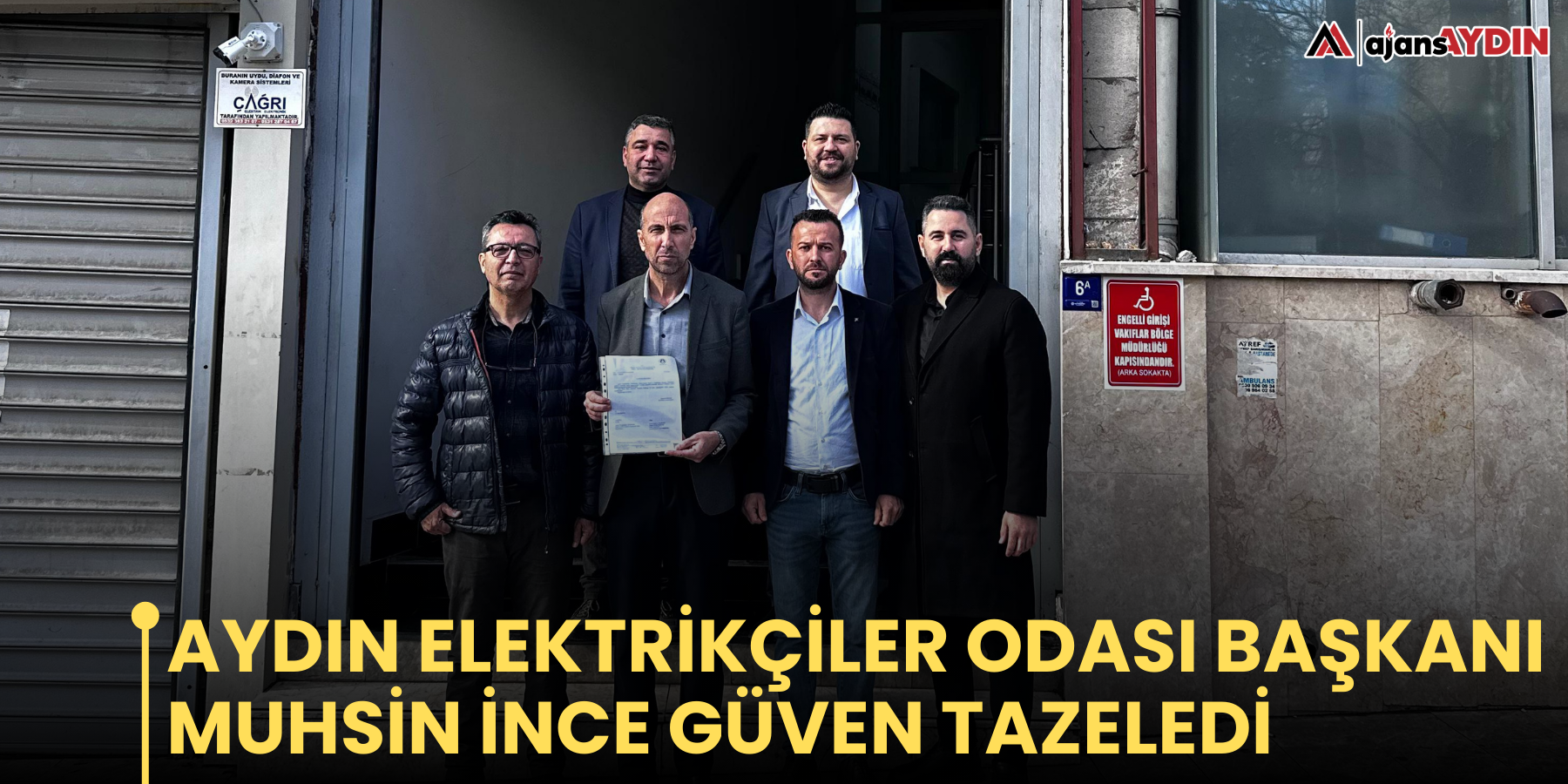 Aydın Elektrikçiler Odası Başkanı Muhsin İnce mazbatasını aldı