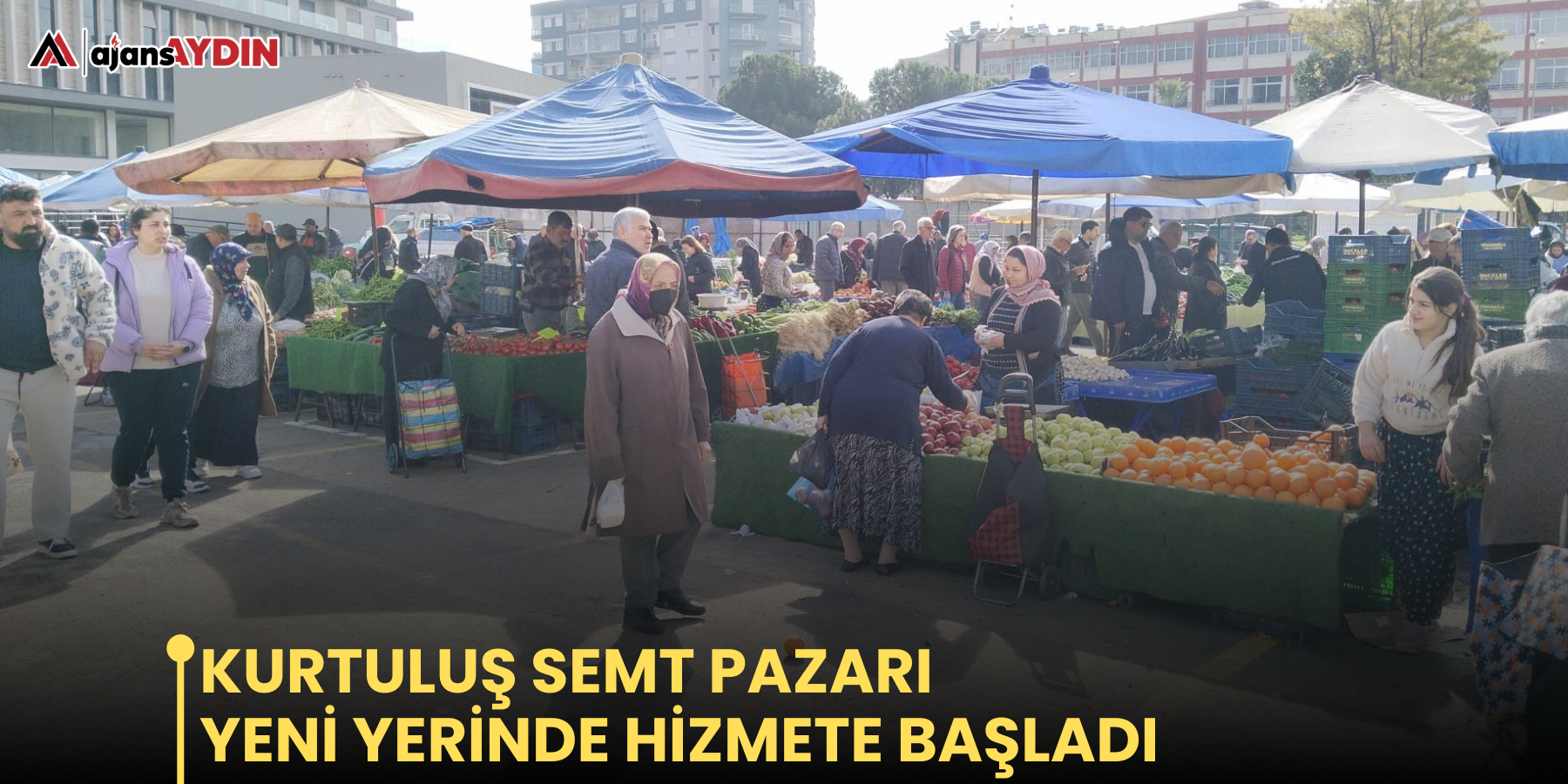 Kurtuluş Semt Pazarı yeni yerinde hizmete başladı