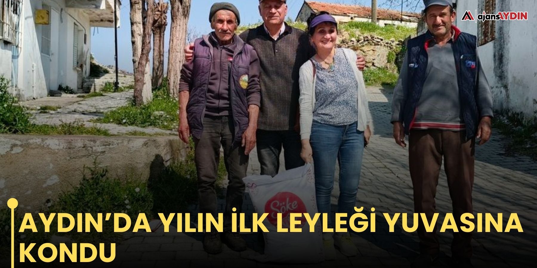 Aydın’da yılın ilk leyleği yuvasına kondu