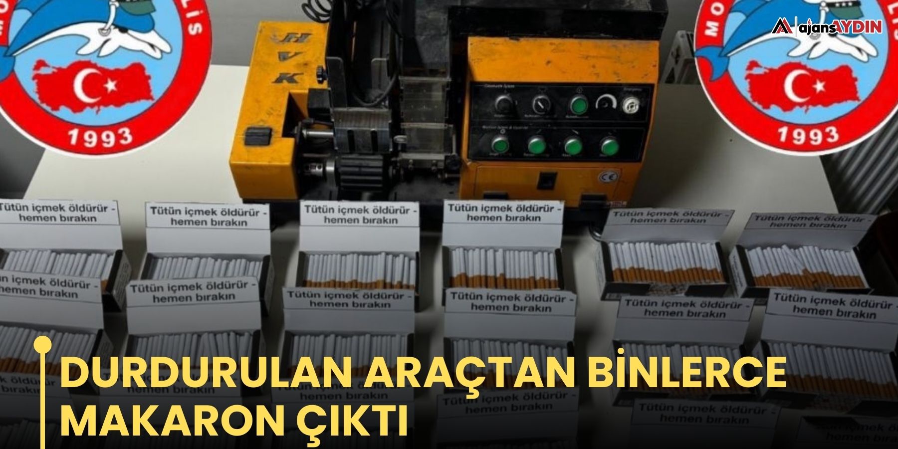 Durdurulan araçtan binlerce makaron çıktı