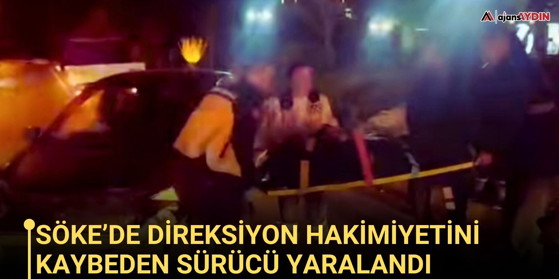 Söke’de direksiyon hakimiyetini kaybeden sürücü yaralandı