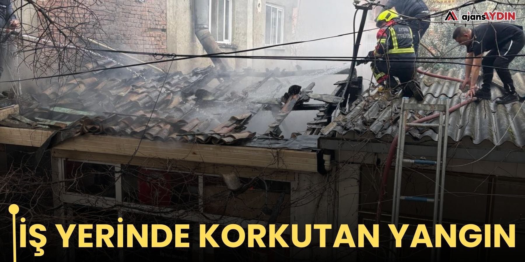 İş yerinde korkutan yangın