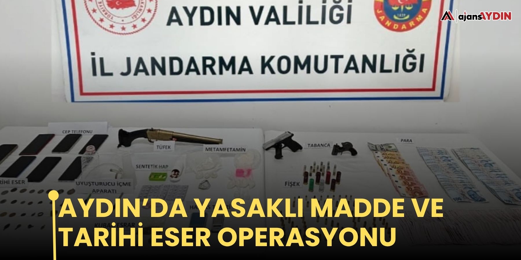 Aydın’da yasaklı madde ve tarihi eser operasyonu