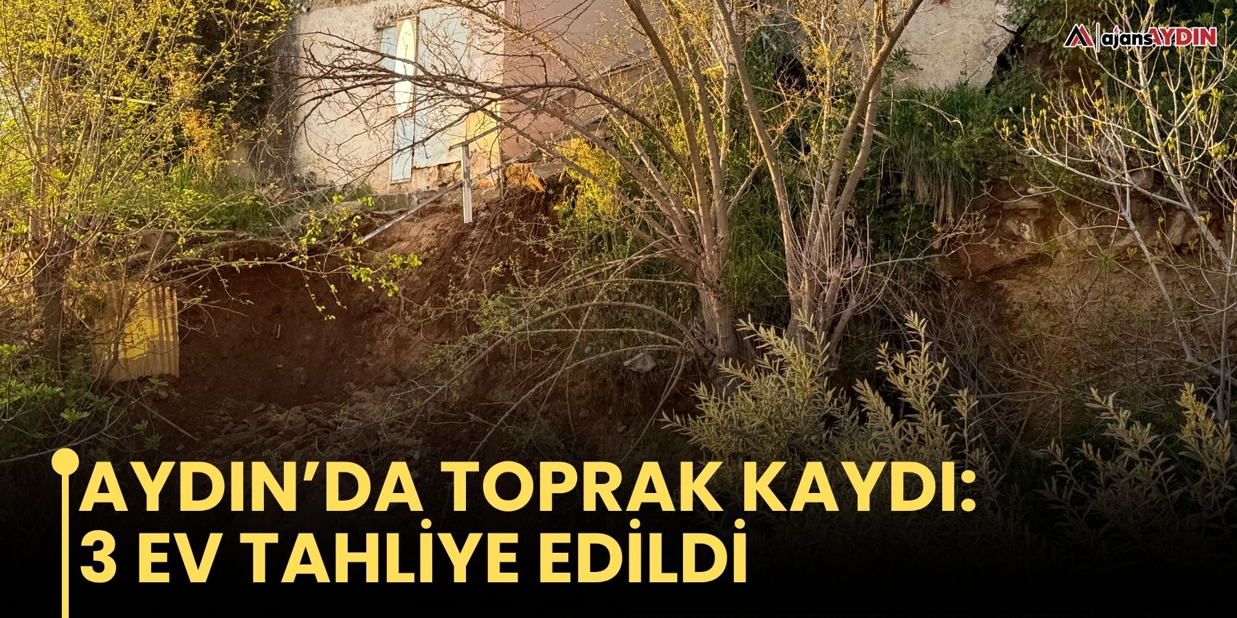 Aydın’da toprak kaydı: 3 ev tahliye edildi