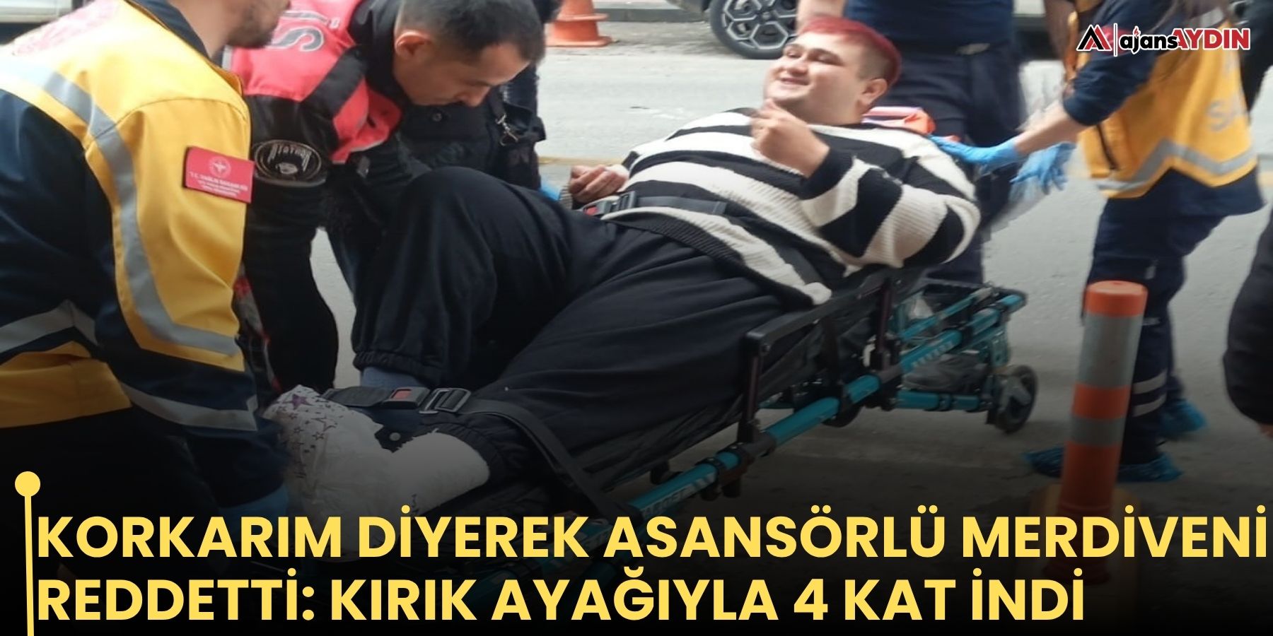 Korkarım diyerek asansörlü merdiveni reddetti: kırık ayağıyla 4 kat indi