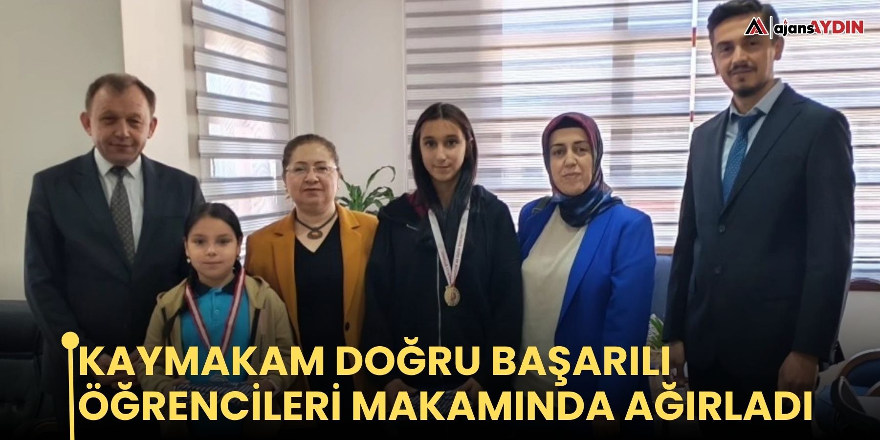 Kaymakam Doğru başarılı öğrencileri makamında ağırladı