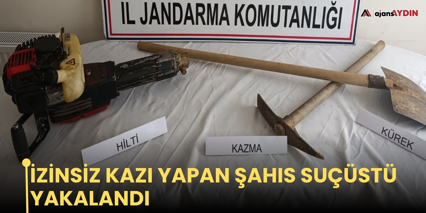 İzinsiz kazı yapan şahıs suçüstü yakalandı