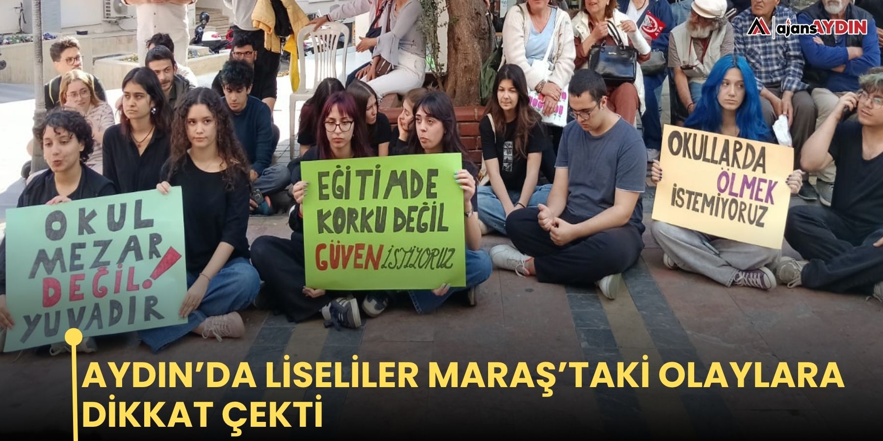 Aydın’da liseliler Urfa ve Maraş’taki olaylara dikkat çekti
