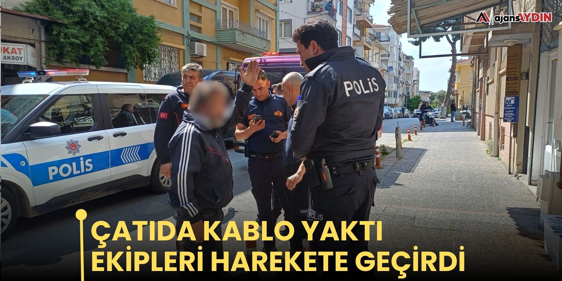 Çatıda kablo yaktı ekipleri harekete geçirdi