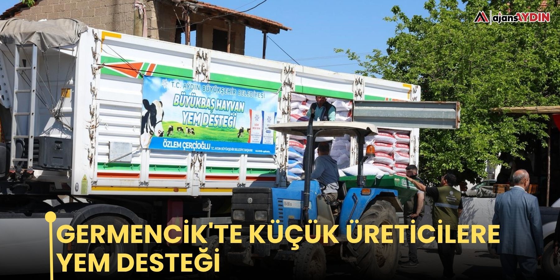 Germencik'te küçük üreticilere yem desteği