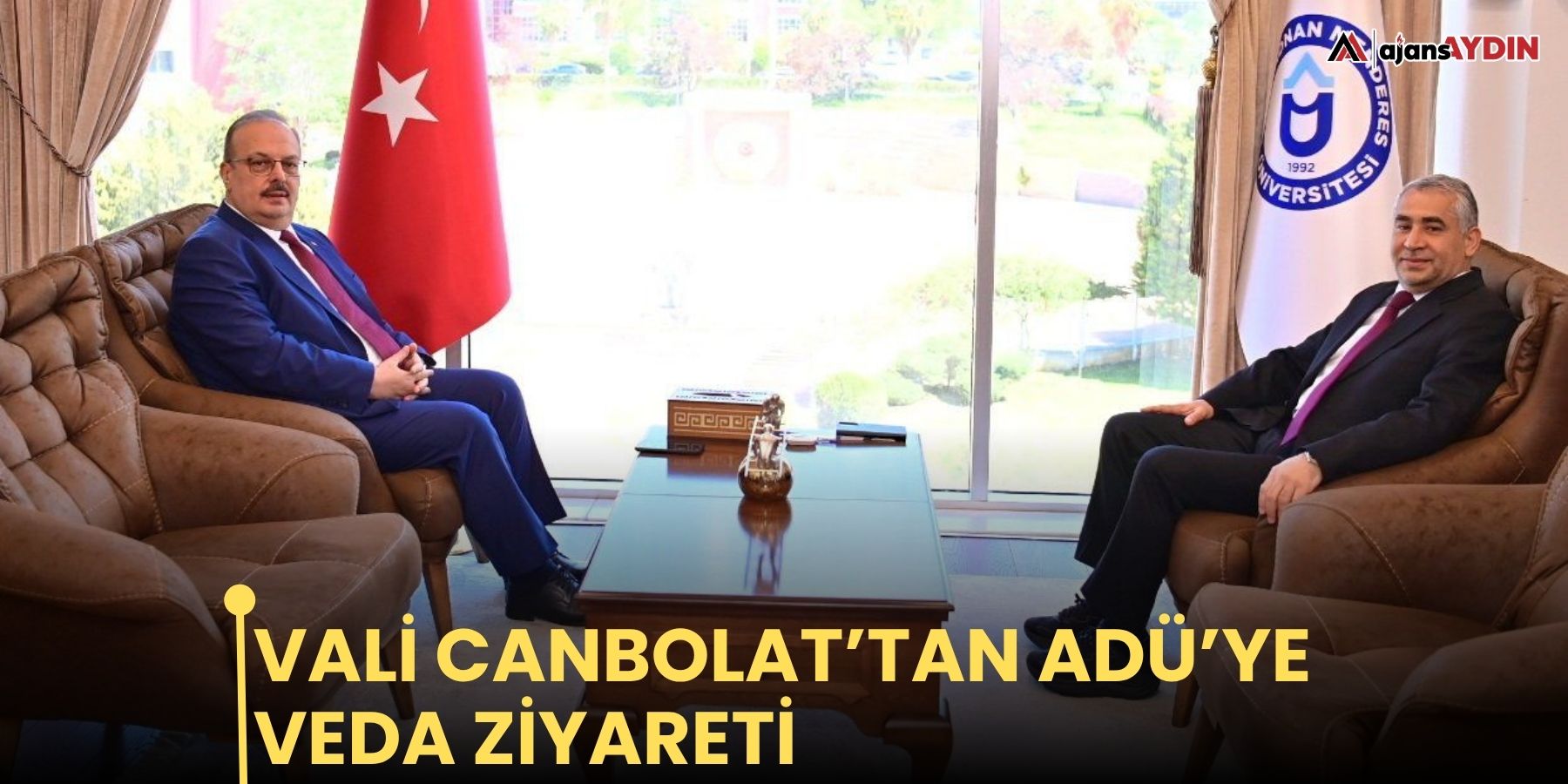 Vali Canbolat’tan ADÜ’ye veda ziyareti