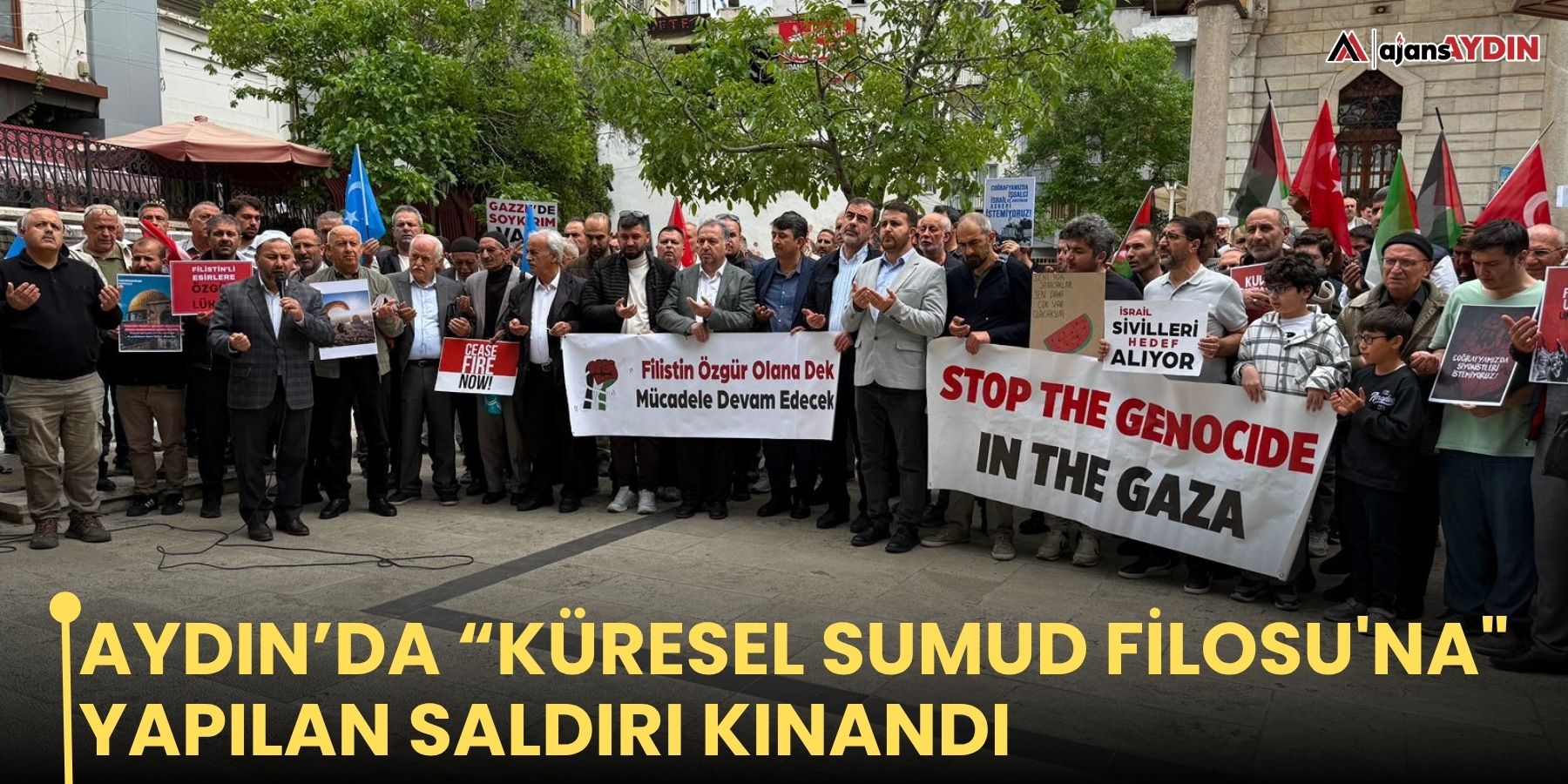 Aydın’da “Küresel Sumud Filosu'na" yapılan saldırı kınandı